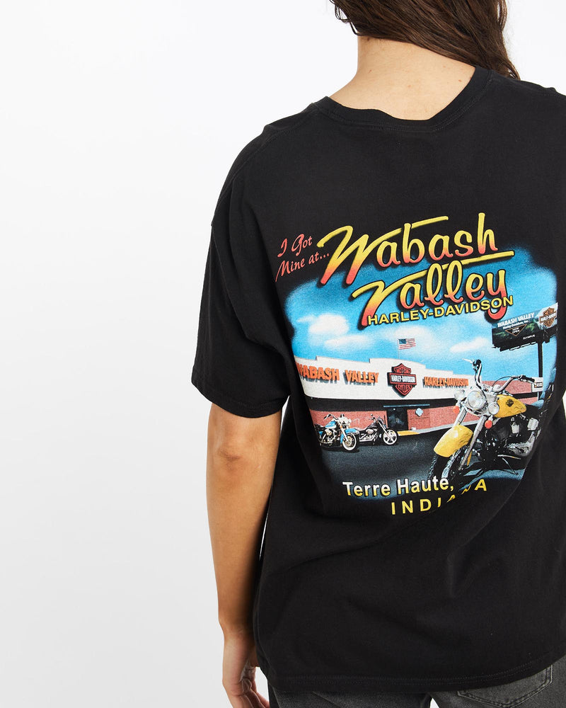 Vintage, Harley, Davidson, Tee, The Real Deal, size medium, colour Black, newtown, sydney, australia, thrift store, opshop, preloved, secondhand, sustainable, retro, antique, 70s, 80s, 90s, 2000s, 00s, fashion, clothing, streetwear, trendy, garment, style, boutique, store, shop, archive, sale, cheap, best, top, T-Shirts