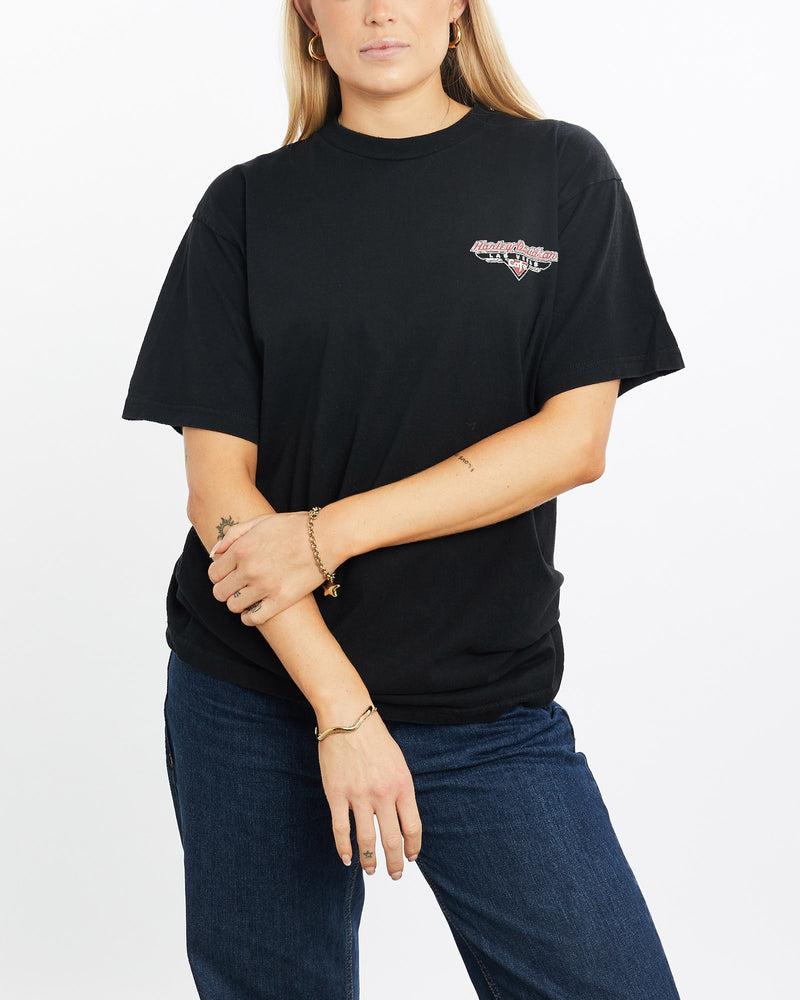 Vintage, 90s, Harley, Davidson, Cafe, Tee, The Real Deal, size medium, colour Black, newtown, sydney, australia, thrift store, opshop, preloved, secondhand, sustainable, retro, antique, 70s, 80s, 90s, 2000s, 00s, fashion, clothing, streetwear, trendy, garment, style, boutique, store, shop, archive, sale, cheap, best, top, T-Shirts
