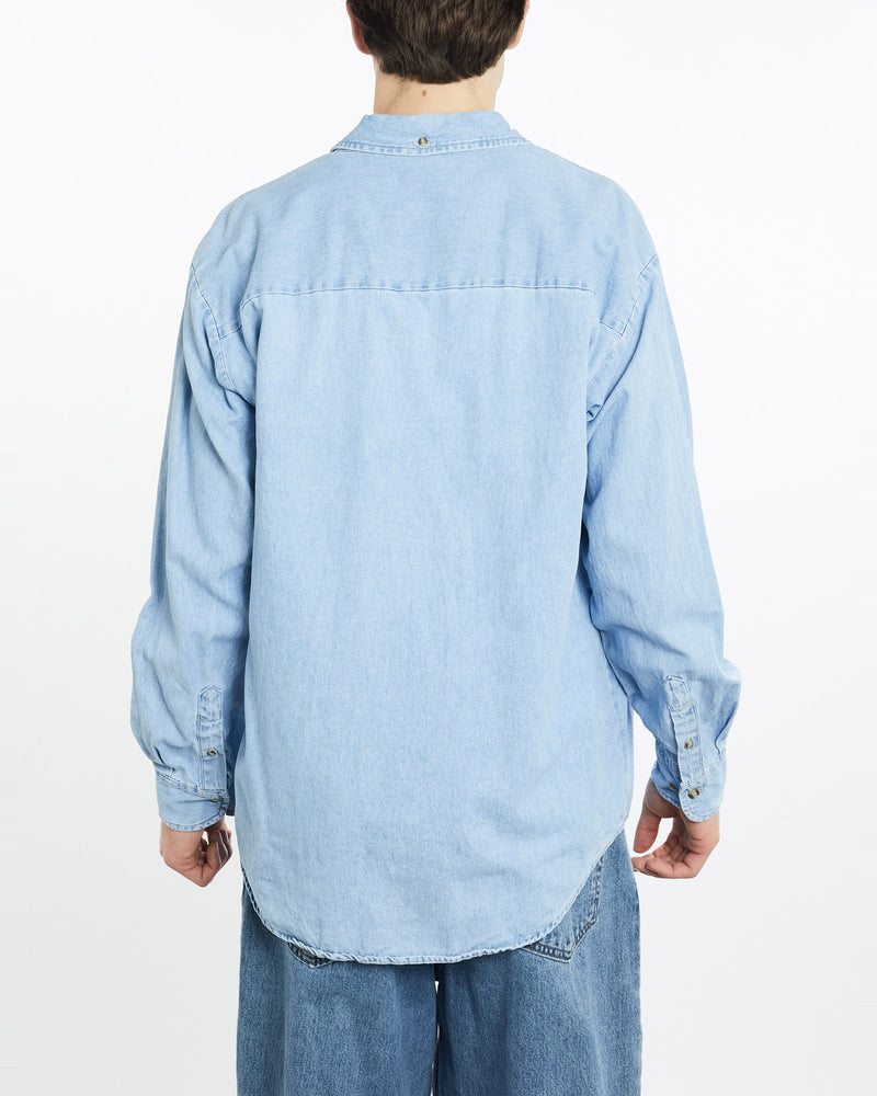 Vintage, 90s, Harley, Davidson, Owners, Group, Denim, Button, Up, Shirt, The Real Deal, size extra large, colour Blue, newtown, sydney, australia, thrift store, opshop, preloved, secondhand, sustainable, retro, antique, 70s, 80s, 90s, 2000s, 00s, fashion, clothing, streetwear, trendy, garment, style, boutique, store, shop, archive, sale, cheap, best, top, Shirts