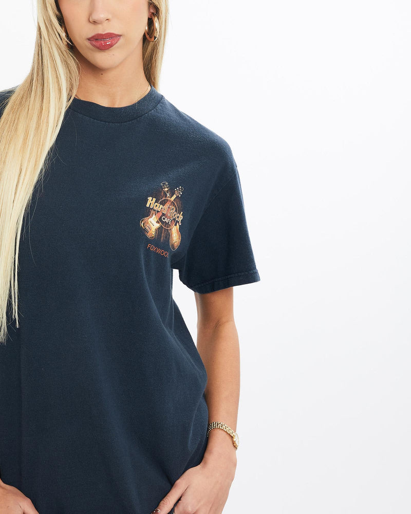 Vintage, Hard, Rock, Cafe, Tee, The Real Deal, size extra small, colour Navy, newtown, sydney, australia, thrift store, opshop, preloved, secondhand, sustainable, retro, antique, 70s, 80s, 90s, 2000s, 00s, fashion, clothing, streetwear, trendy, garment, style, boutique, store, shop, archive, sale, cheap, best, top, T-Shirts