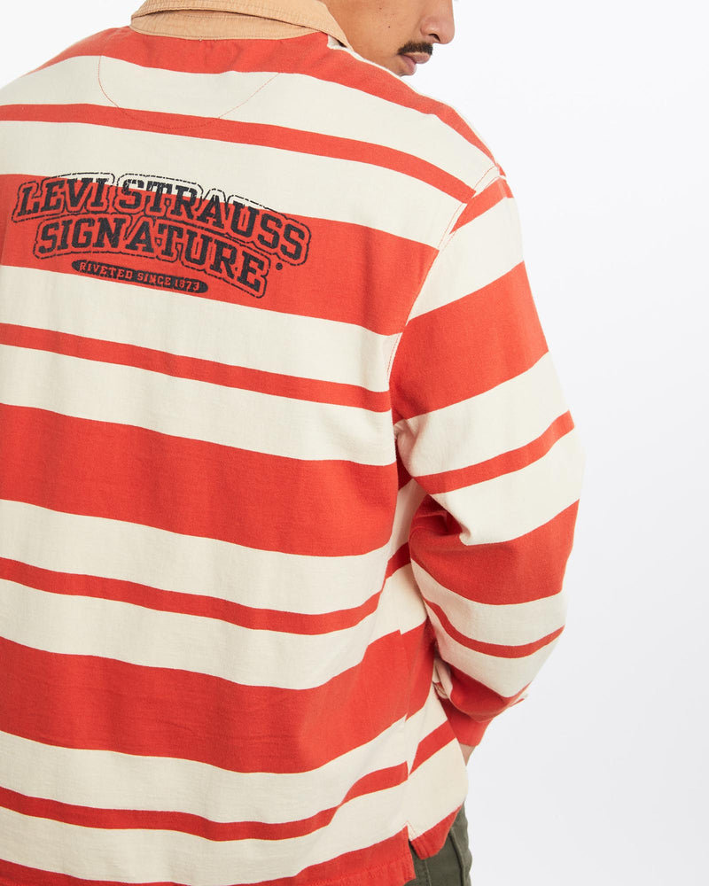 Vintage, Levi's, Rugby, Shirt, The Real Deal, size large, colour Multicolour, newtown, sydney, australia, thrift store, opshop, preloved, secondhand, sustainable, retro, antique, 70s, 80s, 90s, 2000s, 00s, fashion, clothing, streetwear, trendy, garment, style, boutique, store, shop, archive, sale, cheap, best, top, Shirts