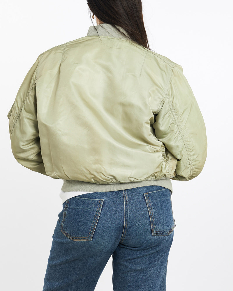 Vintage, 90s, Bomber, Jacket, The Real Deal, size medium, colour Green, newtown, sydney, australia, thrift store, opshop, preloved, secondhand, sustainable, retro, antique, 70s, 80s, 90s, 2000s, 00s, fashion, clothing, streetwear, trendy, garment, style, boutique, store, shop, archive, sale, cheap, best, top, Jackets