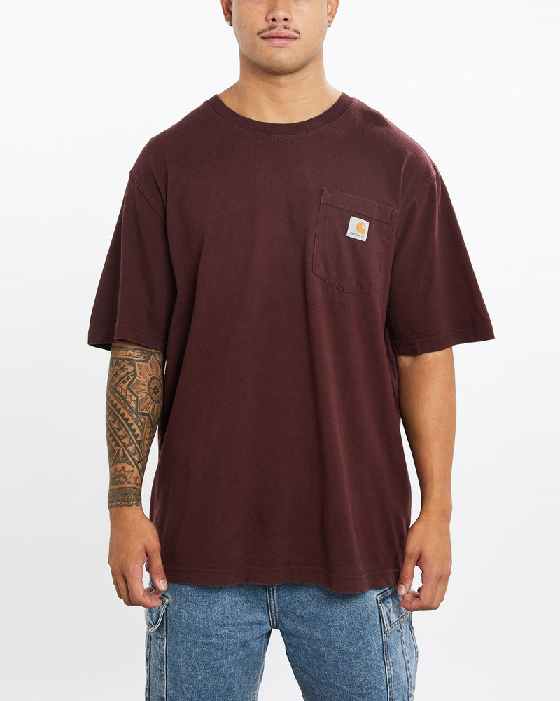 Vintage, Carhartt, Pocket, Tee, The Real Deal, size extra large, colour Brown, newtown, sydney, australia, thrift store, opshop, preloved, secondhand, sustainable, retro, antique, 70s, 80s, 90s, 2000s, 00s, fashion, clothing, streetwear, trendy, garment, style, boutique, store, shop, archive, sale, cheap, best, top, T-Shirts