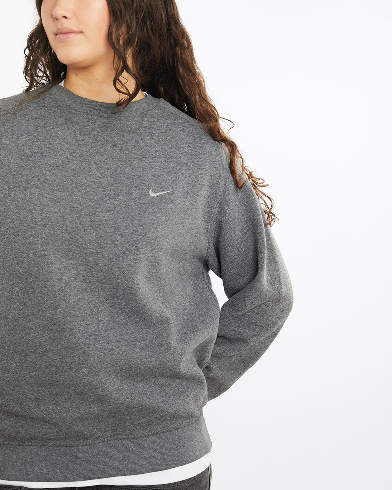 Vintage, Nike, Sweatshirt, The Real Deal, size medium, colour Grey, newtown, sydney, australia, thrift store, opshop, preloved, secondhand, sustainable, retro, antique, 70s, 80s, 90s, 2000s, 00s, fashion, clothing, streetwear, trendy, garment, style, boutique, store, shop, archive, sale, cheap, best, top, Sweats and hoodies