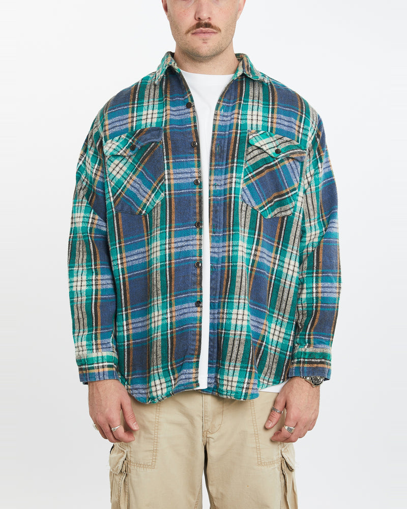 Vintage Work'n Gear Flannelette Button Up Shirt <br>L , The Real Deal , newtown, sydney, australia, thrift store, opshop, preloved, secondhand, sustainable, retro, antique, 70s, 80s, 90s, 2000s, 00s, fashion, clothing, streetwear, trendy, garment, style, boutique, store, shop, archive, sale, cheap, best, top