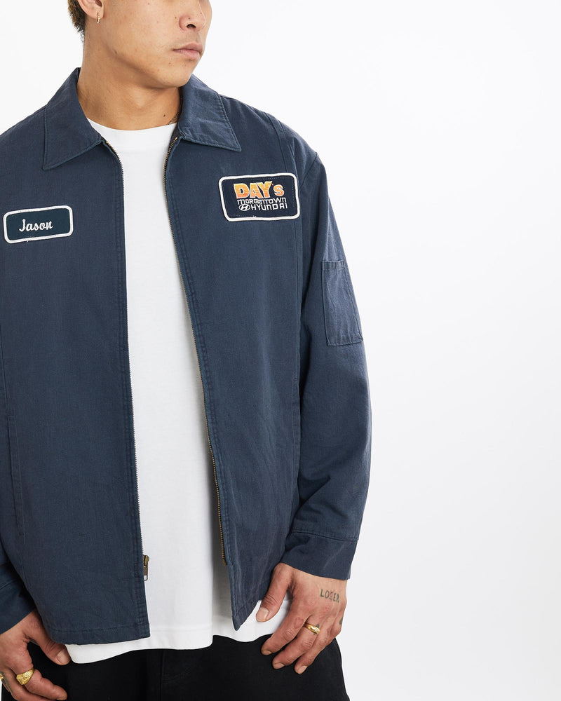 Vintage, Mechanic, Jacket, The Real Deal, size extra large, colour Navy, newtown, sydney, australia, thrift store, opshop, preloved, secondhand, sustainable, retro, antique, 70s, 80s, 90s, 2000s, 00s, fashion, clothing, streetwear, trendy, garment, style, boutique, store, shop, archive, sale, cheap, best, top, Jackets