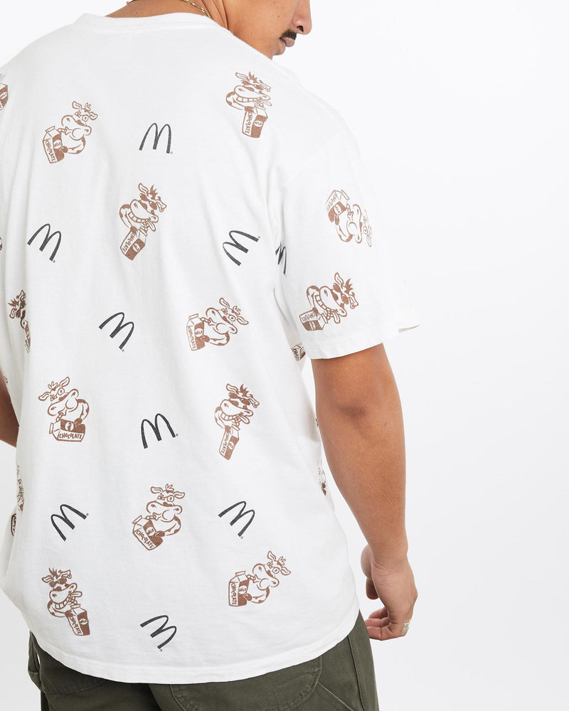 Vintage, 1995, McDonald's, Chocolate, Milk, Tee, The Real Deal, size large, colour White, newtown, sydney, australia, thrift store, opshop, preloved, secondhand, sustainable, retro, antique, 70s, 80s, 90s, 2000s, 00s, fashion, clothing, streetwear, trendy, garment, style, boutique, store, shop, archive, sale, cheap, best, top, T-Shirts