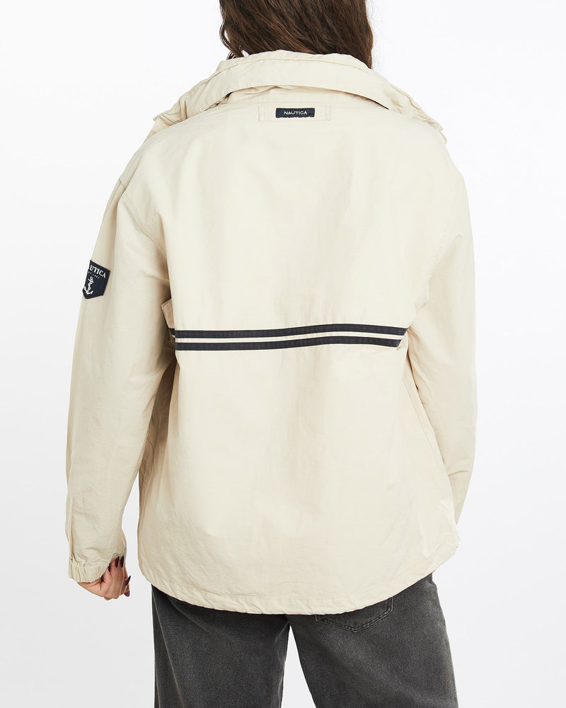 Vintage, Nautica, Windbreaker, Jacket, The Real Deal, size medium, colour Beige, newtown, sydney, australia, thrift store, opshop, preloved, secondhand, sustainable, retro, antique, 70s, 80s, 90s, 2000s, 00s, fashion, clothing, streetwear, trendy, garment, style, boutique, store, shop, archive, sale, cheap, best, top, Jackets