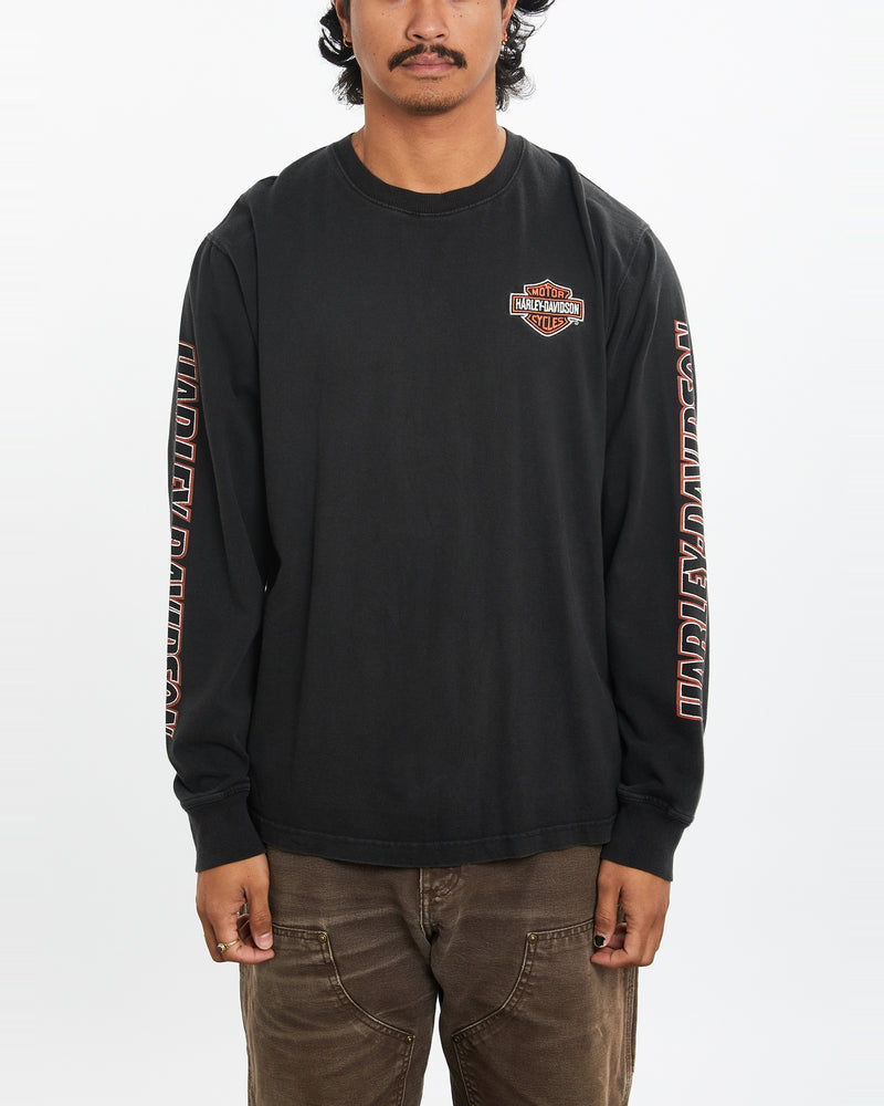 Vintage Harley Davidson Long Sleeve Tee <br>M , The Real Deal , newtown, sydney, australia, thrift store, opshop, preloved, secondhand, sustainable, retro, antique, 70s, 80s, 90s, 2000s, 00s, fashion, clothing, streetwear, trendy, garment, style, boutique, store, shop, archive, sale, cheap, best, top