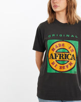 Vintage, 80s, Made, In, Africa', Tee, The Real Deal, size medium, colour Black, newtown, sydney, australia, thrift store, opshop, preloved, secondhand, sustainable, retro, antique, 70s, 80s, 90s, 2000s, 00s, fashion, clothing, streetwear, trendy, garment, style, boutique, store, shop, archive, sale, cheap, best, top, T-Shirts