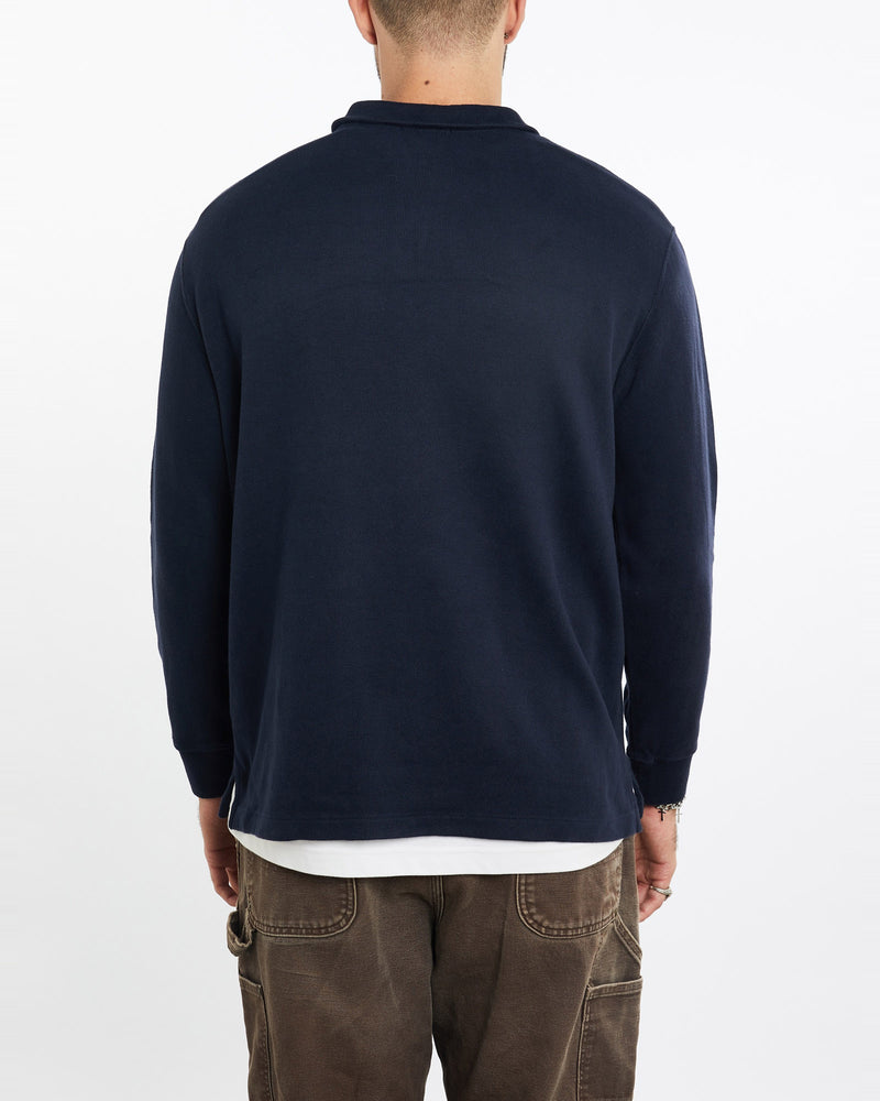 Vintage, Polo, Ralph, Lauren, Quarter, Zip, Sweater, The Real Deal, size extra large, colour Blue, newtown, sydney, australia, thrift store, opshop, preloved, secondhand, sustainable, retro, antique, 70s, 80s, 90s, 2000s, 00s, fashion, clothing, streetwear, trendy, garment, style, boutique, store, shop, archive, sale, cheap, best, top, Sweats and hoodies