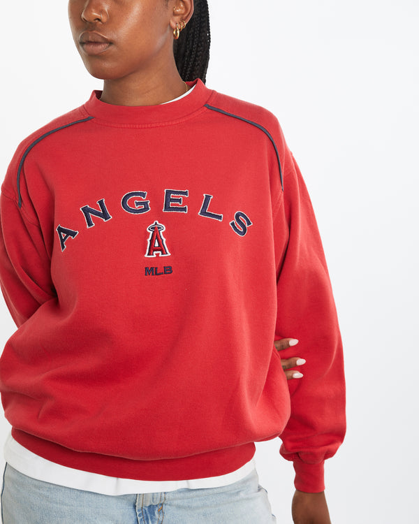 Vintage 90s MLB Los Angeles Angels Sweatshirt <br>M , The Real Deal , newtown, sydney, australia, thrift store, opshop, preloved, secondhand, sustainable, retro, antique, 70s, 80s, 90s, 2000s, 00s, fashion, clothing, streetwear, trendy, garment, style, boutique, store, shop, archive, sale, cheap, best, top