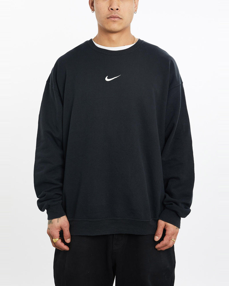 Vintage, 90s, Nike, Sweatshirt, The Real Deal, size extra large, colour Black, newtown, sydney, australia, thrift store, opshop, preloved, secondhand, sustainable, retro, antique, 70s, 80s, 90s, 2000s, 00s, fashion, clothing, streetwear, trendy, garment, style, boutique, store, shop, archive, sale, cheap, best, top, Sweats and hoodies