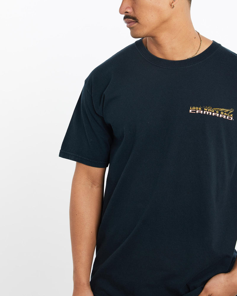 Vintage, Chevrolet, Camaro, Tee, The Real Deal, size medium, colour Black, newtown, sydney, australia, thrift store, opshop, preloved, secondhand, sustainable, retro, antique, 70s, 80s, 90s, 2000s, 00s, fashion, clothing, streetwear, trendy, garment, style, boutique, store, shop, archive, sale, cheap, best, top, T-Shirts