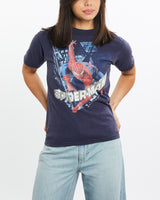 Vintage, Spider-Man, 2, Movie, Tee, The Real Deal, size double extra small, colour Navy, newtown, sydney, australia, thrift store, opshop, preloved, secondhand, sustainable, retro, antique, 70s, 80s, 90s, 2000s, 00s, fashion, clothing, streetwear, trendy, garment, style, boutique, store, shop, archive, sale, cheap, best, top, T-Shirts