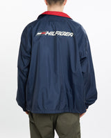 Vintage, 90s, Tommy, Hilfiger, Athletics, Coaches, Jacket, The Real Deal, size extra large, colour Navy, newtown, sydney, australia, thrift store, opshop, preloved, secondhand, sustainable, retro, antique, 70s, 80s, 90s, 2000s, 00s, fashion, clothing, streetwear, trendy, garment, style, boutique, store, shop, archive, sale, cheap, best, top, Jackets