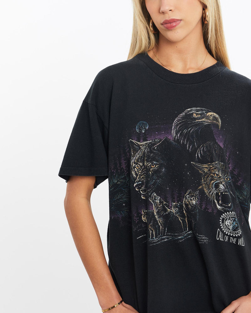 Vintage, 90s, Wildlife, Tee, The Real Deal, size small, colour Black, newtown, sydney, australia, thrift store, opshop, preloved, secondhand, sustainable, retro, antique, 70s, 80s, 90s, 2000s, 00s, fashion, clothing, streetwear, trendy, garment, style, boutique, store, shop, archive, sale, cheap, best, top, T-Shirts