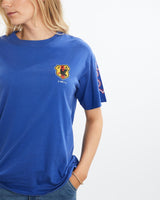 Vintage, 1996, Japan, National, Team, Soccer, Tee, The Real Deal, size medium, colour Blue, newtown, sydney, australia, thrift store, opshop, preloved, secondhand, sustainable, retro, antique, 70s, 80s, 90s, 2000s, 00s, fashion, clothing, streetwear, trendy, garment, style, boutique, store, shop, archive, sale, cheap, best, top, T-Shirts