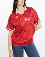 Vintage, 90s, Umbro, Ballard, Kiwanis, Soccer, Jersey, The Real Deal, size large, colour Red, newtown, sydney, australia, thrift store, opshop, preloved, secondhand, sustainable, retro, antique, 70s, 80s, 90s, 2000s, 00s, fashion, clothing, streetwear, trendy, garment, style, boutique, store, shop, archive, sale, cheap, best, top, T-Shirts