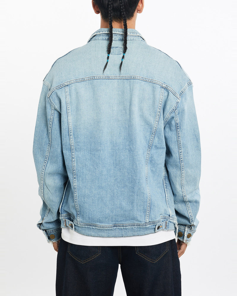 Vintage, Lee, Denim, Jacket, The Real Deal, size large, colour Blue, newtown, sydney, australia, thrift store, opshop, preloved, secondhand, sustainable, retro, antique, 70s, 80s, 90s, 2000s, 00s, fashion, clothing, streetwear, trendy, garment, style, boutique, store, shop, archive, sale, cheap, best, top, Jackets