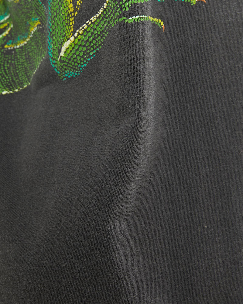 Vintage, 1991, Iguana, Wildlife, Tee, The Real Deal, size small, colour Grey, newtown, sydney, australia, thrift store, opshop, preloved, secondhand, sustainable, retro, antique, 70s, 80s, 90s, 2000s, 00s, fashion, clothing, streetwear, trendy, garment, style, boutique, store, shop, archive, sale, cheap, best, top, T-Shirts