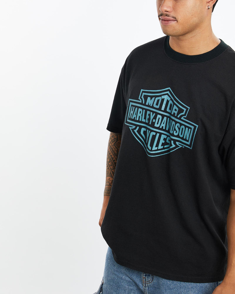 Vintage, Harley, Davidson, Tee, The Real Deal, size large, colour Black, newtown, sydney, australia, thrift store, opshop, preloved, secondhand, sustainable, retro, antique, 70s, 80s, 90s, 2000s, 00s, fashion, clothing, streetwear, trendy, garment, style, boutique, store, shop, archive, sale, cheap, best, top, T-Shirts