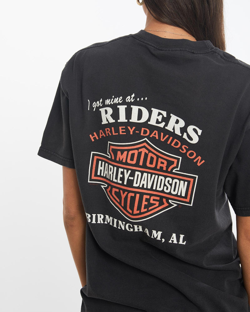 Vintage, Harley, Davidson, Tee, The Real Deal, size small, colour Black, newtown, sydney, australia, thrift store, opshop, preloved, secondhand, sustainable, retro, antique, 70s, 80s, 90s, 2000s, 00s, fashion, clothing, streetwear, trendy, garment, style, boutique, store, shop, archive, sale, cheap, best, top, T-Shirts