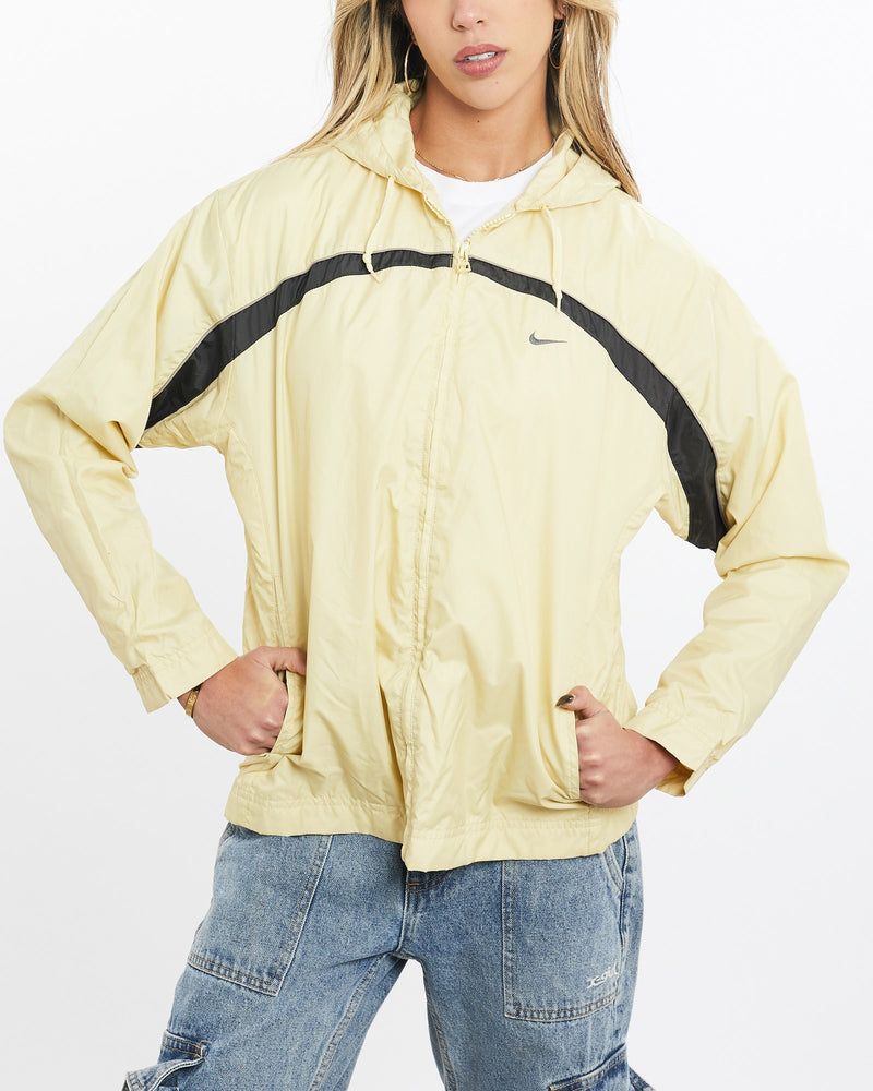 Vintage, Nike, Windbreaker, Jacket, The Real Deal, size extra small, colour Yellow, newtown, sydney, australia, thrift store, opshop, preloved, secondhand, sustainable, retro, antique, 70s, 80s, 90s, 2000s, 00s, fashion, clothing, streetwear, trendy, garment, style, boutique, store, shop, archive, sale, cheap, best, top, Jackets