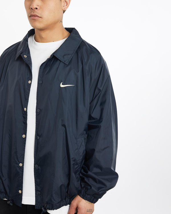 Vintage, 90s, Nike, Coaches, Jacket, The Real Deal, size extra large, colour Navy, newtown, sydney, australia, thrift store, opshop, preloved, secondhand, sustainable, retro, antique, 70s, 80s, 90s, 2000s, 00s, fashion, clothing, streetwear, trendy, garment, style, boutique, store, shop, archive, sale, cheap, best, top, Jackets