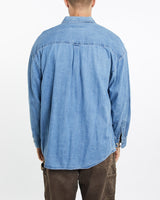 Vintage, 90s, Chaps, Ralph, Lauren, Denim, Button, Up, Shirt, The Real Deal, size extra large, colour Blue, newtown, sydney, australia, thrift store, opshop, preloved, secondhand, sustainable, retro, antique, 70s, 80s, 90s, 2000s, 00s, fashion, clothing, streetwear, trendy, garment, style, boutique, store, shop, archive, sale, cheap, best, top, Shirts