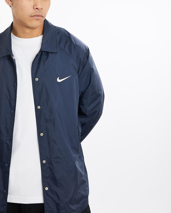 Vintage, 90s, Nike, Coaches, Jacket, The Real Deal, size extra large, colour Navy, newtown, sydney, australia, thrift store, opshop, preloved, secondhand, sustainable, retro, antique, 70s, 80s, 90s, 2000s, 00s, fashion, clothing, streetwear, trendy, garment, style, boutique, store, shop, archive, sale, cheap, best, top, Jackets