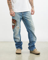 Vintage Ed Hardy Denim Jeans <br>31" , The Real Deal , newtown, sydney, australia, thrift store, opshop, preloved, secondhand, sustainable, retro, antique, 70s, 80s, 90s, 2000s, 00s, fashion, clothing, streetwear, trendy, garment, style, boutique, store, shop, archive, sale, cheap, best, top
