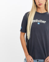 Vintage, Quiksilver, Surf, Tee, The Real Deal, size extra small, colour Navy, newtown, sydney, australia, thrift store, opshop, preloved, secondhand, sustainable, retro, antique, 70s, 80s, 90s, 2000s, 00s, fashion, clothing, streetwear, trendy, garment, style, boutique, store, shop, archive, sale, cheap, best, top, T-Shirts