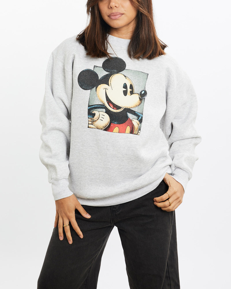 Vintage, 90s, Disney, Mickey, Mouse, Sweatshirt, The Real Deal, size extra small, colour Brown, newtown, sydney, australia, thrift store, opshop, preloved, secondhand, sustainable, retro, antique, 70s, 80s, 90s, 2000s, 00s, fashion, clothing, streetwear, trendy, garment, style, boutique, store, shop, archive, sale, cheap, best, top, Sweats and hoodies