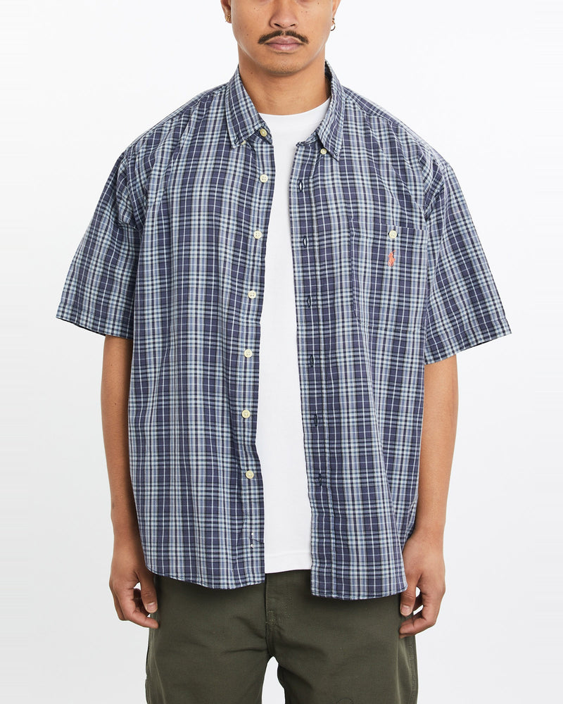 Vintage, 90s, Polo, Ralph, Lauren, Short, Sleeve, Button, Up, Shirt, The Real Deal, size large, colour Multicolour, newtown, sydney, australia, thrift store, opshop, preloved, secondhand, sustainable, retro, antique, 70s, 80s, 90s, 2000s, 00s, fashion, clothing, streetwear, trendy, garment, style, boutique, store, shop, archive, sale, cheap, best, top, Shirts