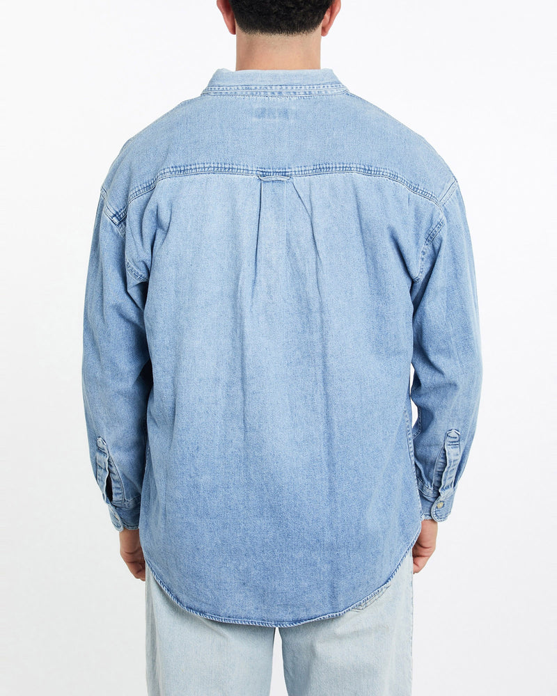 Vintage, 90s, Chaps, Ralph, Lauren, Denim, Button, Up, Shirt, The Real Deal, size extra large, colour Blue, newtown, sydney, australia, thrift store, opshop, preloved, secondhand, sustainable, retro, antique, 70s, 80s, 90s, 2000s, 00s, fashion, clothing, streetwear, trendy, garment, style, boutique, store, shop, archive, sale, cheap, best, top, Shirts