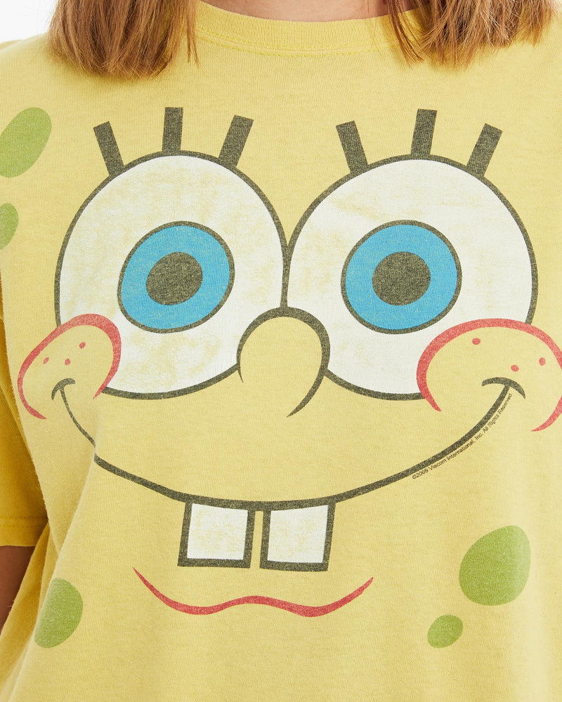 Vintage, SpongeBob, SquarePants, Cartoon, Tee, The Real Deal, size medium, colour Yellow, newtown, sydney, australia, thrift store, opshop, preloved, secondhand, sustainable, retro, antique, 70s, 80s, 90s, 2000s, 00s, fashion, clothing, streetwear, trendy, garment, style, boutique, store, shop, archive, sale, cheap, best, top, T-Shirts