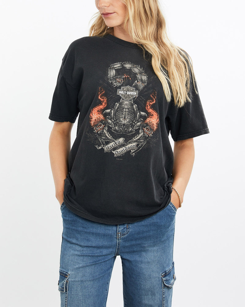 Vintage, Harley, Davidson, Tee, The Real Deal, size medium, colour Black, newtown, sydney, australia, thrift store, opshop, preloved, secondhand, sustainable, retro, antique, 70s, 80s, 90s, 2000s, 00s, fashion, clothing, streetwear, trendy, garment, style, boutique, store, shop, archive, sale, cheap, best, top, T-Shirts