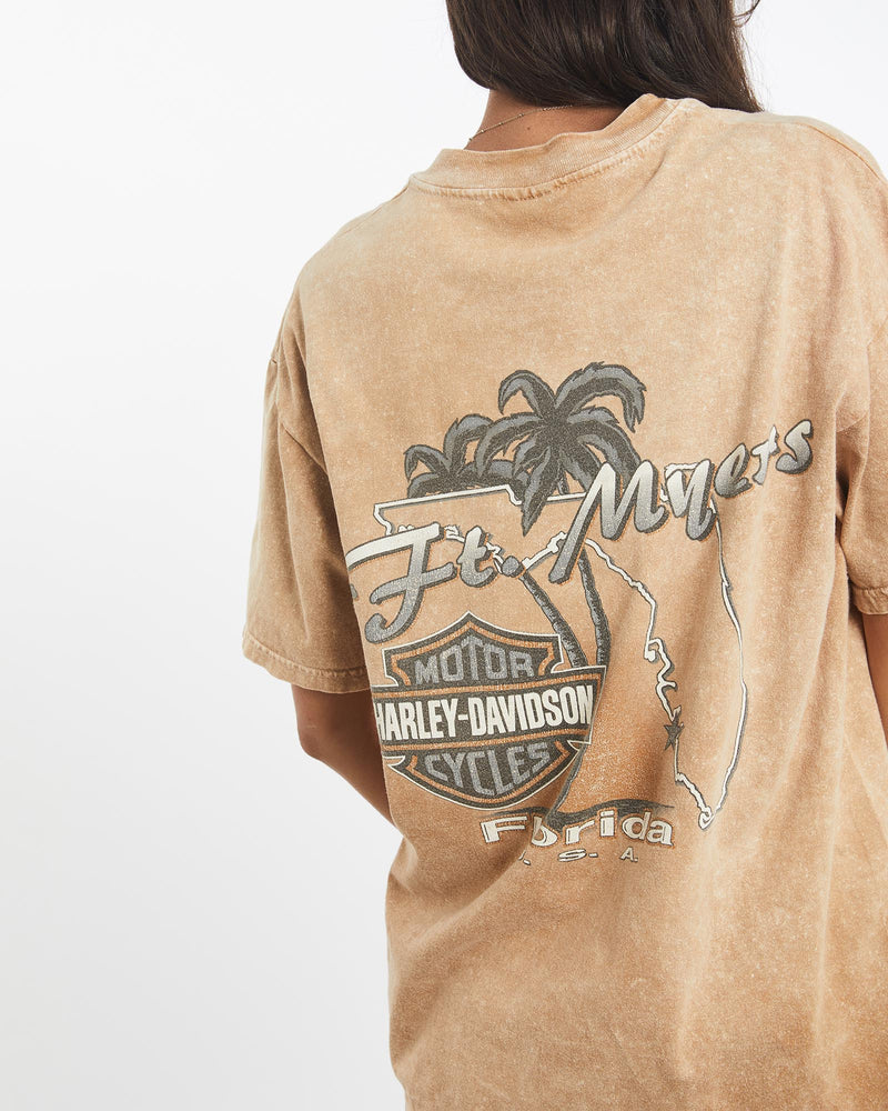 Vintage, 1998, Harley, Davidson, Tee, The Real Deal, size medium, colour Beige, newtown, sydney, australia, thrift store, opshop, preloved, secondhand, sustainable, retro, antique, 70s, 80s, 90s, 2000s, 00s, fashion, clothing, streetwear, trendy, garment, style, boutique, store, shop, archive, sale, cheap, best, top, T-Shirts