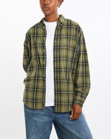 Vintage, 90s, Polo, Ralph, Lauren, Flannelette, Button, Up, Shirt, The Real Deal, size medium, colour Green, newtown, sydney, australia, thrift store, opshop, preloved, secondhand, sustainable, retro, antique, 70s, 80s, 90s, 2000s, 00s, fashion, clothing, streetwear, trendy, garment, style, boutique, store, shop, archive, sale, cheap, best, top, Shirts