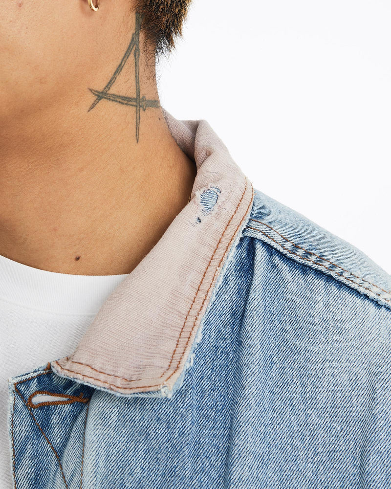 Vintage, Wrangler, Sherpa, Lined, Denim, Jacket, The Real Deal, size extra large, colour Blue, newtown, sydney, australia, thrift store, opshop, preloved, secondhand, sustainable, retro, antique, 70s, 80s, 90s, 2000s, 00s, fashion, clothing, streetwear, trendy, garment, style, boutique, store, shop, archive, sale, cheap, best, top, Jackets