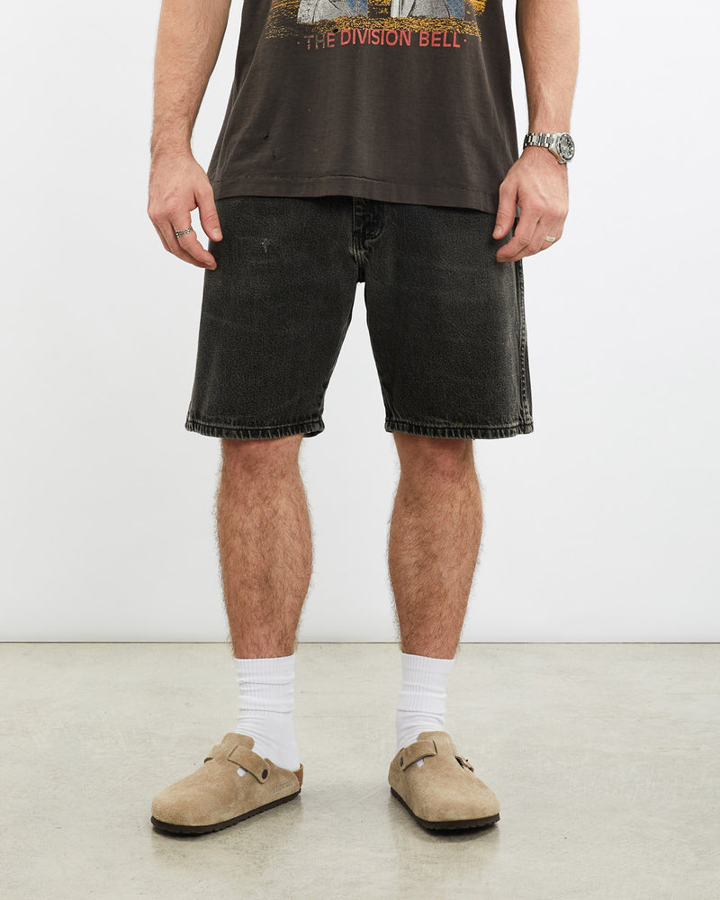 Vintage, Wrangler, Denim, Shorts, The Real Deal, size 32", colour Black, newtown, sydney, australia, thrift store, opshop, preloved, secondhand, sustainable, retro, antique, 70s, 80s, 90s, 2000s, 00s, fashion, clothing, streetwear, trendy, garment, style, boutique, store, shop, archive, sale, cheap, best, top, Shorts