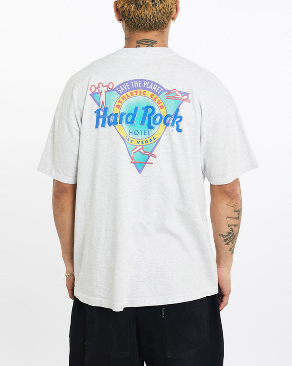 Vintage, 90s, Hard, Rock, Hotel, Tee, The Real Deal, size extra large, colour Grey, newtown, sydney, australia, thrift store, opshop, preloved, secondhand, sustainable, retro, antique, 70s, 80s, 90s, 2000s, 00s, fashion, clothing, streetwear, trendy, garment, style, boutique, store, shop, archive, sale, cheap, best, top, T-Shirts