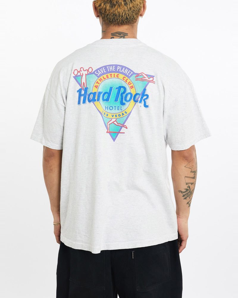 Vintage, 90s, Hard, Rock, Hotel, Tee, The Real Deal, size extra large, colour Grey, newtown, sydney, australia, thrift store, opshop, preloved, secondhand, sustainable, retro, antique, 70s, 80s, 90s, 2000s, 00s, fashion, clothing, streetwear, trendy, garment, style, boutique, store, shop, archive, sale, cheap, best, top, T-Shirts