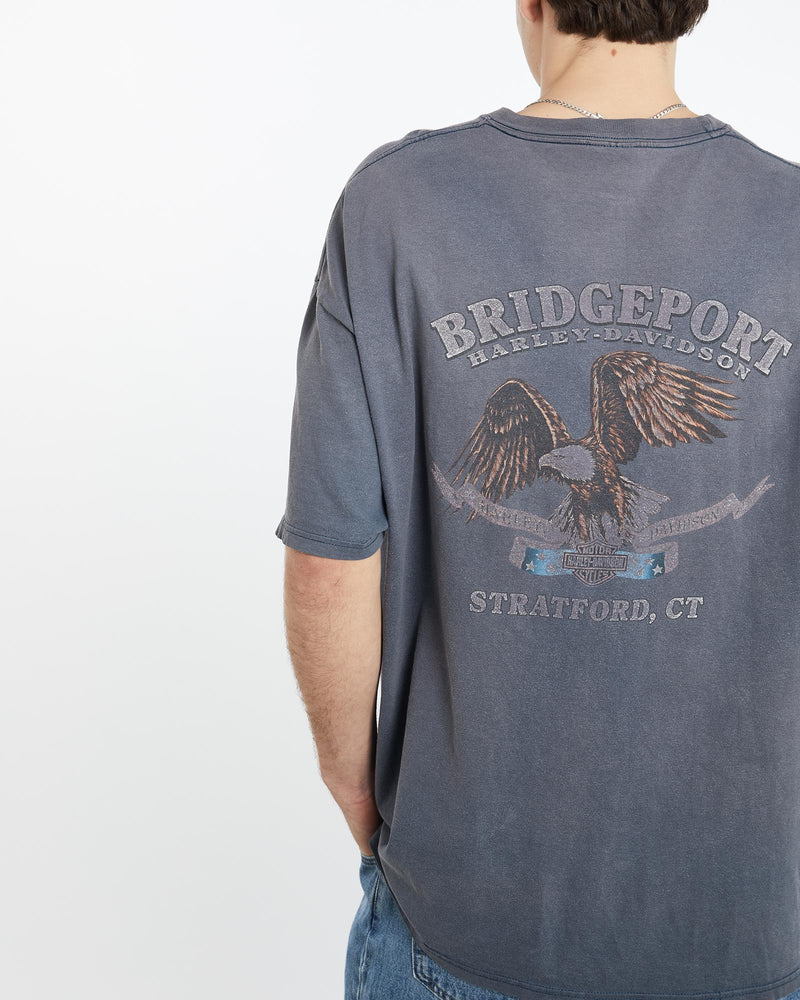 Vintage, Harley, Davidson, Tee, The Real Deal, size extra large, colour Grey, newtown, sydney, australia, thrift store, opshop, preloved, secondhand, sustainable, retro, antique, 70s, 80s, 90s, 2000s, 00s, fashion, clothing, streetwear, trendy, garment, style, boutique, store, shop, archive, sale, cheap, best, top, T-Shirts