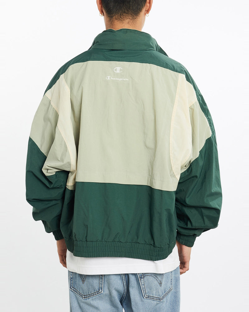 Vintage, 90s, Champion, Windbreaker, Jacket, The Real Deal, size large, colour Green, newtown, sydney, australia, thrift store, opshop, preloved, secondhand, sustainable, retro, antique, 70s, 80s, 90s, 2000s, 00s, fashion, clothing, streetwear, trendy, garment, style, boutique, store, shop, archive, sale, cheap, best, top, Jackets