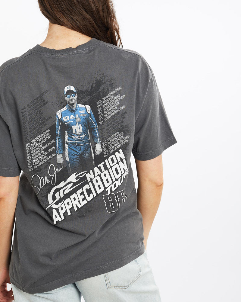 Vintage, Dale, Earnhardt, Jr., NASCAR, Racing, Tee, The Real Deal, size medium, colour Grey, newtown, sydney, australia, thrift store, opshop, preloved, secondhand, sustainable, retro, antique, 70s, 80s, 90s, 2000s, 00s, fashion, clothing, streetwear, trendy, garment, style, boutique, store, shop, archive, sale, cheap, best, top, T-Shirts