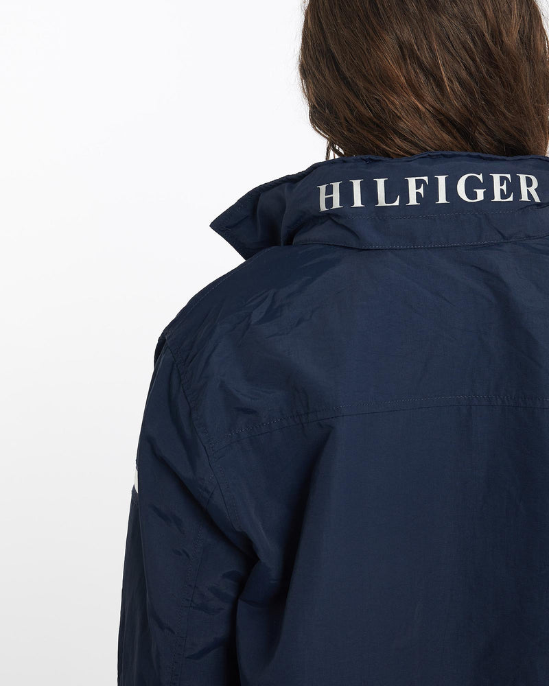 Vintage, Tommy, Hilfiger, Windbreaker, Jacket, The Real Deal, size medium, colour Navy, newtown, sydney, australia, thrift store, opshop, preloved, secondhand, sustainable, retro, antique, 70s, 80s, 90s, 2000s, 00s, fashion, clothing, streetwear, trendy, garment, style, boutique, store, shop, archive, sale, cheap, best, top, Jackets