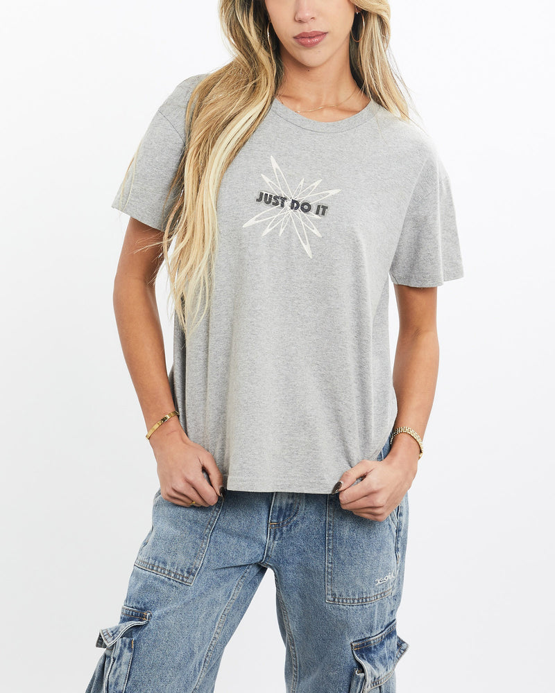 Vintage, 90s, Nike, Tee, The Real Deal, size extra small, colour Grey, newtown, sydney, australia, thrift store, opshop, preloved, secondhand, sustainable, retro, antique, 70s, 80s, 90s, 2000s, 00s, fashion, clothing, streetwear, trendy, garment, style, boutique, store, shop, archive, sale, cheap, best, top, T-Shirts