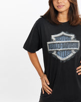 Vintage, Harley, Davidson, Tee, The Real Deal, size extra small, colour Red, newtown, sydney, australia, thrift store, opshop, preloved, secondhand, sustainable, retro, antique, 70s, 80s, 90s, 2000s, 00s, fashion, clothing, streetwear, trendy, garment, style, boutique, store, shop, archive, sale, cheap, best, top, T-Shirts